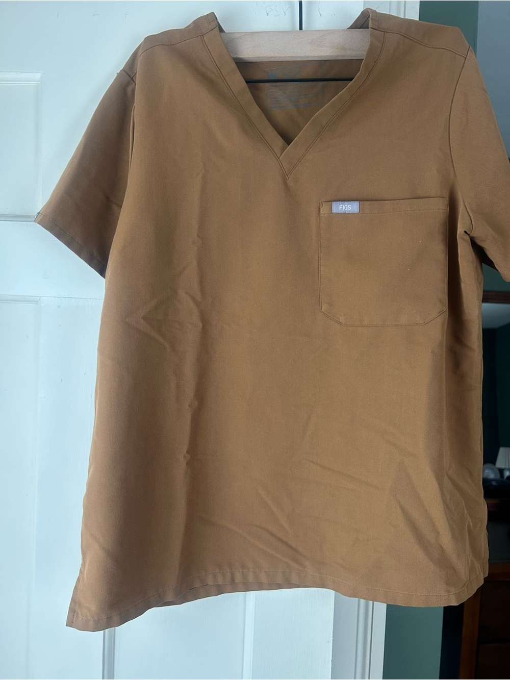 Brown scrub top
